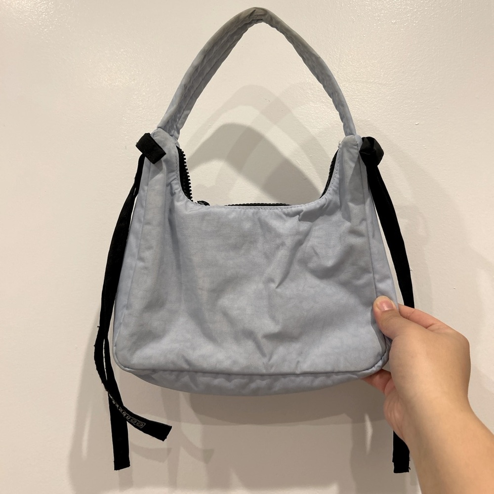 Sandy Liang Baggu blue shoulder bag with bows